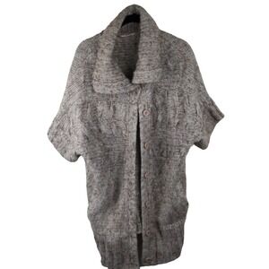 Miss‎ Selfridge Cable Knit Button-Up Chunky Cardigan Women's Size 10 Wool Blend